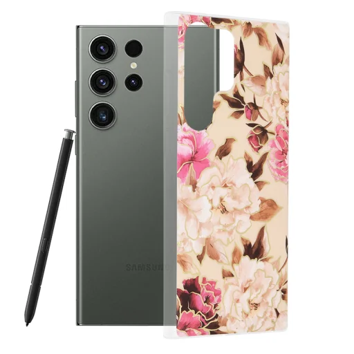  Techsuit - Márvány Sorozat - Samsung Galaxy S23 Ultra - Mary Berry Nude tok - 1