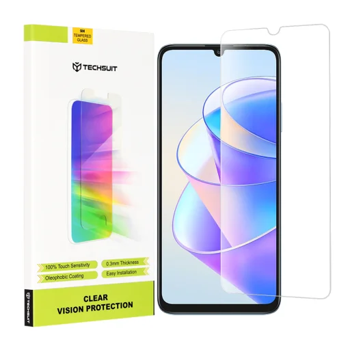  Techsuit - Tiszta Látás Üveg - Honor X7a - Átlátszó üvegfólia - 1
