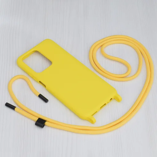  Techsuit - Vállpántos Nyakba Akasztható Tok - Honor X7a - Sárga tok - 5