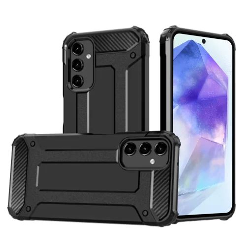  Techsuit - Hibrid Páncél - Samsung Galaxy A55 5G - Fekete tok - 1
