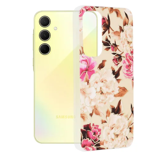  Techsuit - Márvány Sorozat - Samsung Galaxy A35 5G - Mary Berry Nude tok - 1