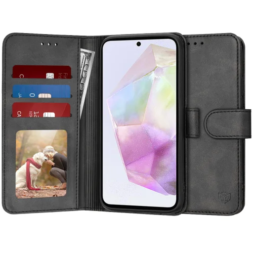  Techsuit - Napló Könyv - Samsung Galaxy A35 5G - Fekete tok - 1