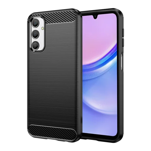  Techsuit - Karbon Szilikon - Samsung Galaxy A15 4G / A15 5G - Fekete tok - 1