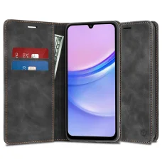 Techsuit - Pohodlný kryt - Samsung Galaxy A15 4G / A15 5G - Čierne puzdro