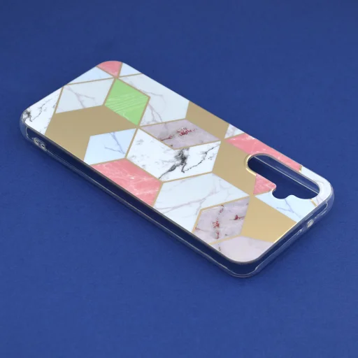  Techsuit - Márvány Széria - Samsung Galaxy A14 4G / A14 5G - Lila Hex tok - 4