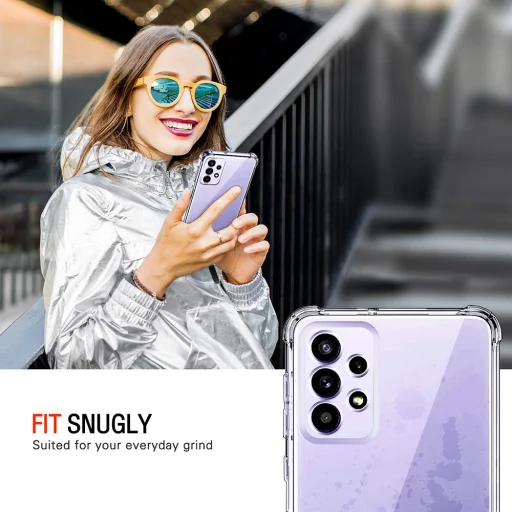  Techsuit - Ütésálló Átlátszó Szilikon - Samsung Galaxy A52 4G / A52 5G / A52s 5G - Átlátszó tok - 4