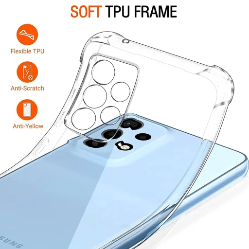  Techsuit - Ütésálló Átlátszó Szilikon - Samsung Galaxy A33 5G - Átlátszó tok - 2