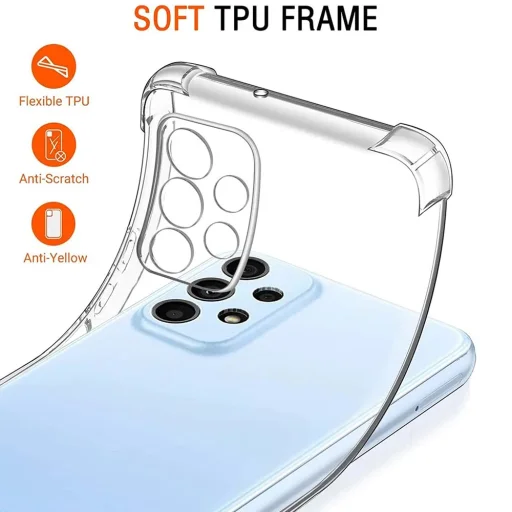  Techsuit - Ütésálló Átlátszó Szilikon - Samsung Galaxy A23 4G / A23 5G - Átlátszó tok - 3