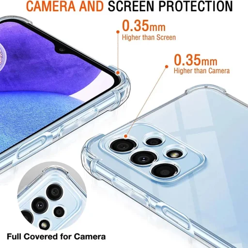  Techsuit - Ütésálló Átlátszó Szilikon - Samsung Galaxy A23 4G / A23 5G - Átlátszó tok - 5