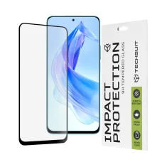  Techsuit - 111D Teljes Borítású / Teljes Ragasztású Üveg - Honor 90 Lite - Fekete üvegfólia