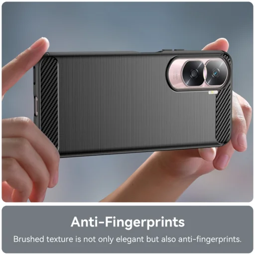  Techsuit - Szénszálas Szilikon - Honor 90 Lite - Fekete tok - 3