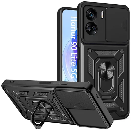  Techsuit - CamShield sorozat - Honor 90 Lite - Fekete tok - 1