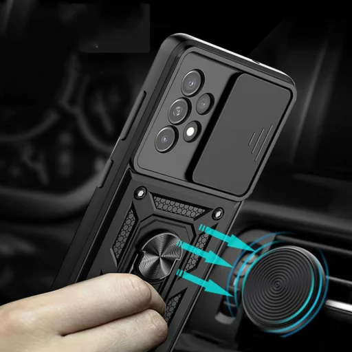  Techsuit - CamShield sorozat - Samsung Galaxy A13 4G - Fekete tok - 3