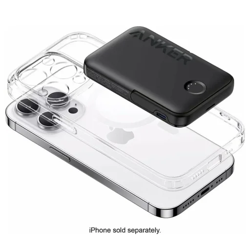  Anker - Vezeték nélküli Power Bank 322 (A1618G11) - MagSafe, iPhone-hoz, 5000mAh, 7,5W - Fekete - 4