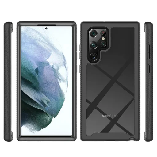  Techsuit - Defense360 Pro + Kijelzővédő - Samsung Galaxy S24 Ultra - Fekete tok - 2