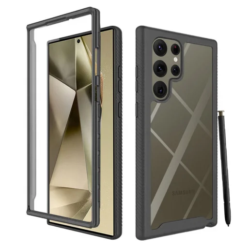  Techsuit - Defense360 Pro + Kijelzővédő - Samsung Galaxy S24 Ultra - Fekete tok - 1