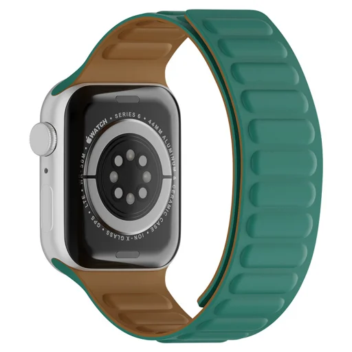  Techsuit - Óraszíj (W035) - Apple Watch 1/2/3/4/5/6/7/8/9/10/SE/SE 2/Ultra/Ultra 2 (42/44/45/46/49mm) - Türkiz - 2