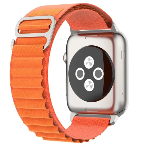  Techsuit - Óraszíj (W037) - Apple Watch 1/2/3/4/5/6/7/8/9/10/SE/SE 2 (38/40/41/42mm) - Narancssárga - 5