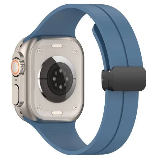  Techsuit - Óraszíj (W011) - Apple Watch 1/2/3/4/5/6/7/8/9/10/SE/SE 2 (38/40/41/42mm) - Kék - 1