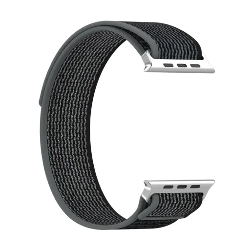  Techsuit - Óraszíj (W039) - Apple Watch 1/2/3/4/5/6/7/8/9/10/SE/SE 2 (38/40/41/42mm) - Piros / Szürke - 3