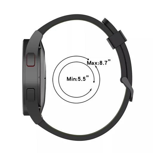  Techsuit - Óraszíj 20mm (W002) - Samsung Galaxy Watch 4/5/Active 2, Huawei Watch GT 3 (42mm)/GT 3 Pro (43mm) - Fekete - 4