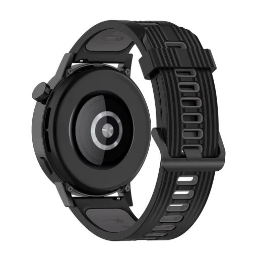  Techsuit - Óraszíj 20mm (W002) - Samsung Galaxy Watch 4/5/Active 2, Huawei Watch GT 3 (42mm)/GT 3 Pro (43mm) - Fekete - 1