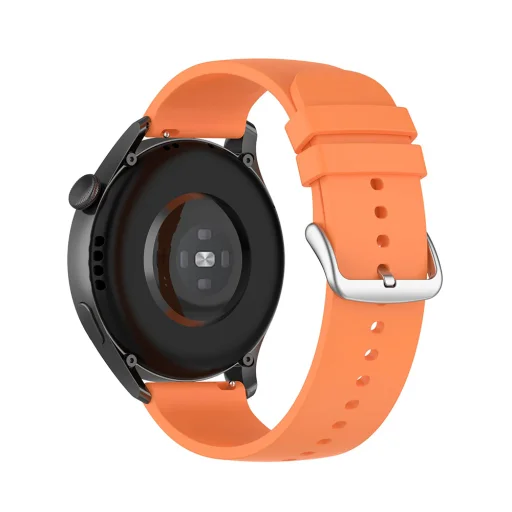  Techsuit - 22 mm-es óraszíj (W001) - Samsung Galaxy Watch (46 mm)/Watch 3/Gear S3, Huawei Watch GT/GT 2/GT 3 (46 mm) - Narancssárga - 2