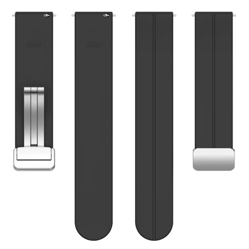  Techsuit - Óraszíj 20mm (W011) - Samsung Galaxy Watch 4/5/Active 2, Huawei Watch GT 3 (42mm)/GT 3 Pro (43mm) - Fekete - 2