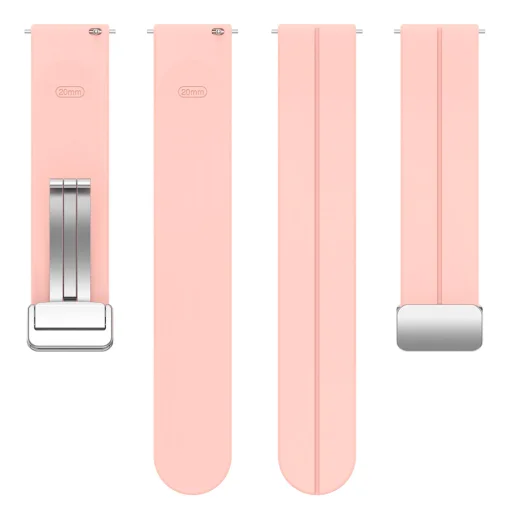  Techsuit - Óraszíj 20mm (W011) - Samsung Galaxy Watch 4/5/Active 2, Huawei Watch GT 3 (42mm)/GT 3 Pro (43mm) - Rózsaszín - 3
