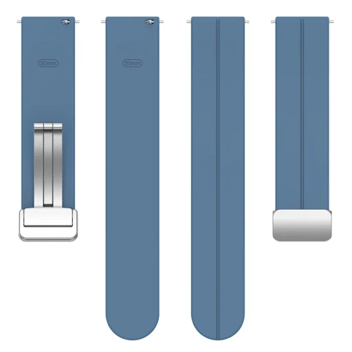  Techsuit - 20 mm-es óraszíj (W011) - Samsung Galaxy Watch 4/5/Active 2, Huawei Watch GT 3 (42mm)/GT 3 Pro (43mm) - Kék - 3