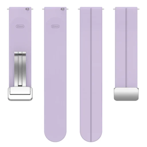  Techsuit - 20 mm-es óraszíj (W011) - Samsung Galaxy Watch 4/5/Active 2, Huawei Watch GT 3 (42 mm)/GT 3 Pro (43 mm) - Lila - 3