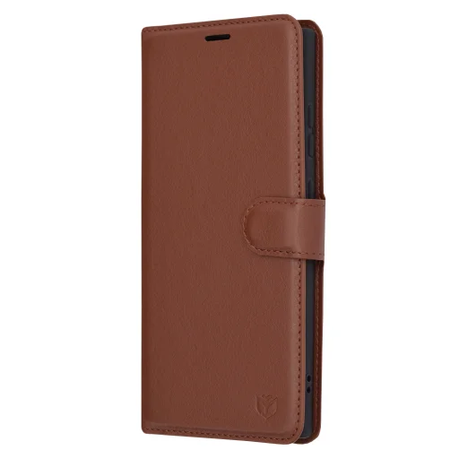  Techsuit - Bőrtok - Samsung Galaxy S24 Ultra - Barna tok - 4