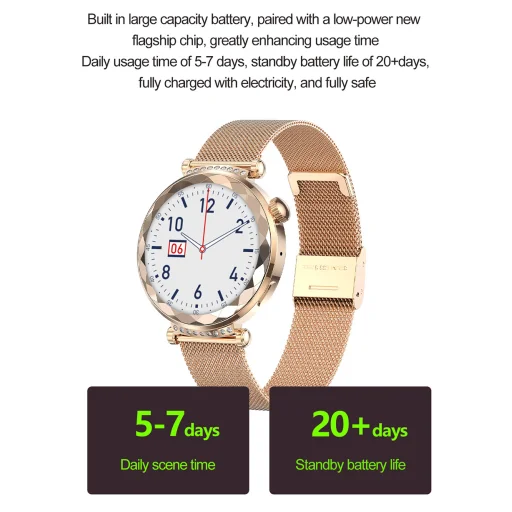 Blavec Smartwatch W19 Liana HD AMOLED (SWW19-RG) rose gold + 2 szíj - 9