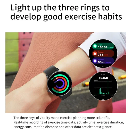 Blavec Smartwatch M01 Vesta HD AMOLED (SWM01-B) fekete - 3