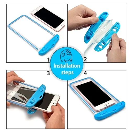  Techsuit - Vízálló tok - Telefonhoz 6,5" - Fekete - 5