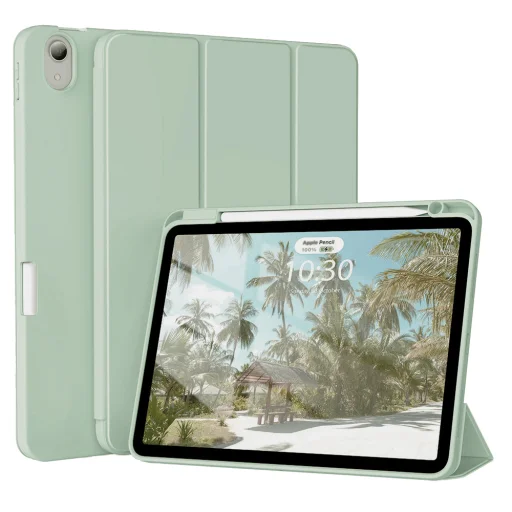  Techsuit - Flex Trifold (ceruzatartóval) - iPad Air 4 (2020) / Air 5 (2022) - Matcha zöld tok - 1