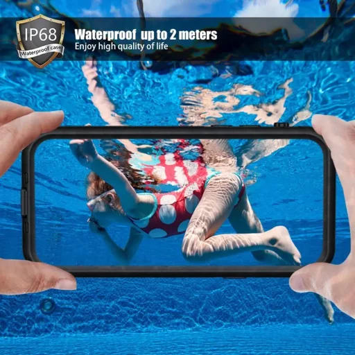 ShellBox - Vízálló IP68 Tok - iPhone 14 Pro Max - Fekete tok - 6