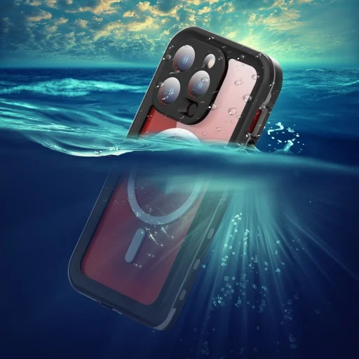 ShellBox - Vízálló IP68 MagSafe tok - iPhone 15 Pro - Fekete - 4