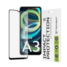  Techsuit - 111D Teljes Fedés / Teljes Ragasztás Üveg - Xiaomi Redmi A3 - Fekete üvegfólia
