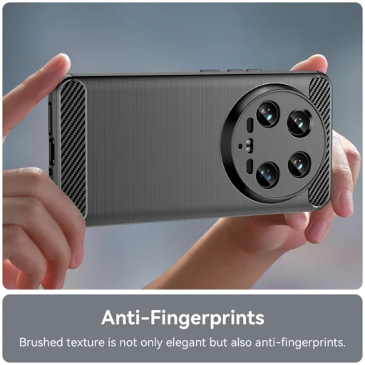  Techsuit - Karbonszálas szilikon - Xiaomi 14 Ultra - Fekete tok - 3