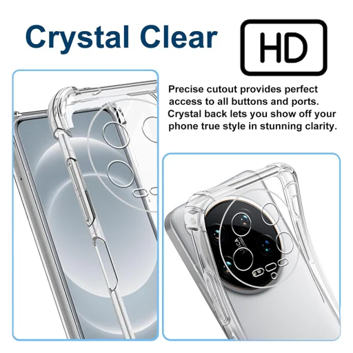  Techsuit - Ütésálló Átlátszó Szilikon - Xiaomi 14 Ultra - Átlátszó tok - 4