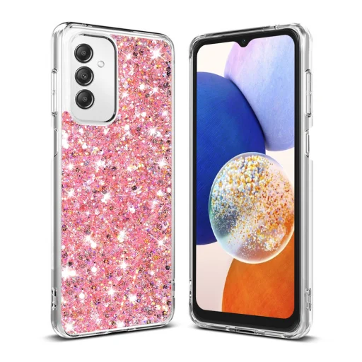  Techsuit - Csillogó Glitter - Samsung Galaxy A14 4G / A14 5G - Rózsaszín tok - 1