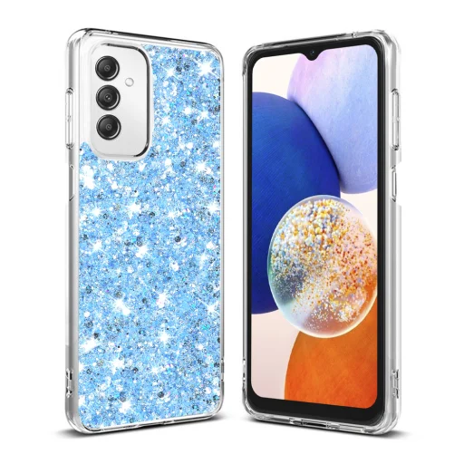  Techsuit - Csillogó Glitter - Samsung Galaxy A14 4G / A14 5G - Kék tok - 1