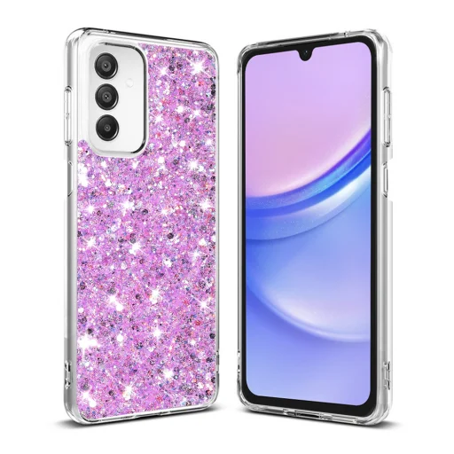  Techsuit - Csillogó Glitter - Samsung Galaxy A15 4G / A15 5G - Magenta tok - 1