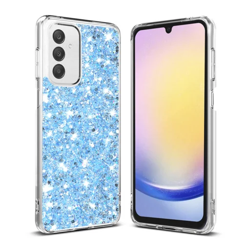  Techsuit - Csillogó Glitter - Samsung Galaxy A25 5G - Kék tok - 1