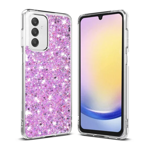  Techsuit - Csillogó Glitter - Samsung Galaxy A25 5G - Magenta tok - 1