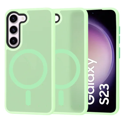  Techsuit - HaloFrost MagSafe sorozat - Samsung Galaxy S23 - Világoszöld tok - 1