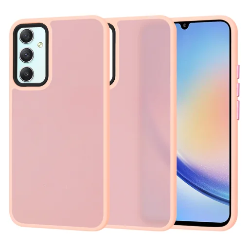  Techsuit - HaloFrost sorozat - Samsung Galaxy A34 5G - Rózsaszín tok - 1