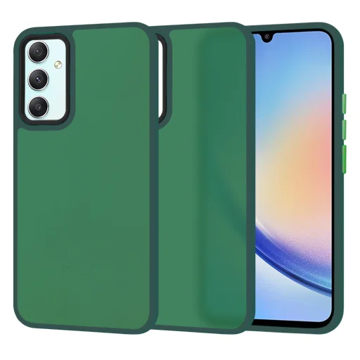  Techsuit - HaloFrost Széria - Samsung Galaxy A34 5G - Éjféli Zöld tok - 1