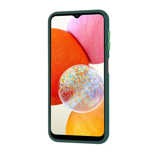  Techsuit - HaloFrost Sorozat - Samsung Galaxy A14 4G / A14 5G - Éjféli Zöld tok - 3